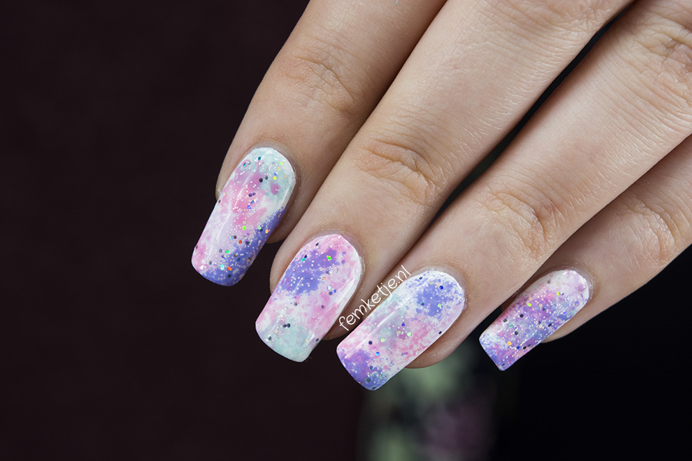 pastel galaxy nails tutorial