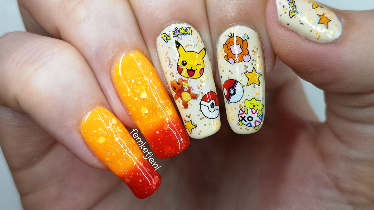 💅Cute & Easy DIY Pokemon Nails (Waterdecals & Gelpolish On Natural