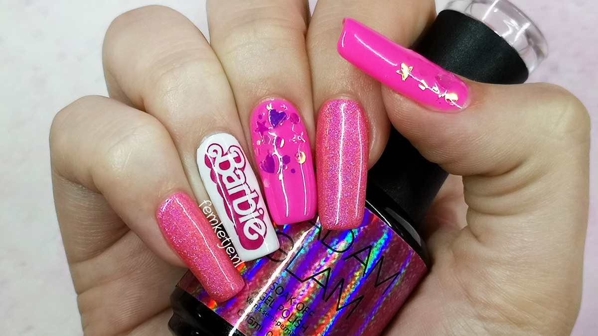 Barbie Pink Glitter Nail Art Ideas - wide 10