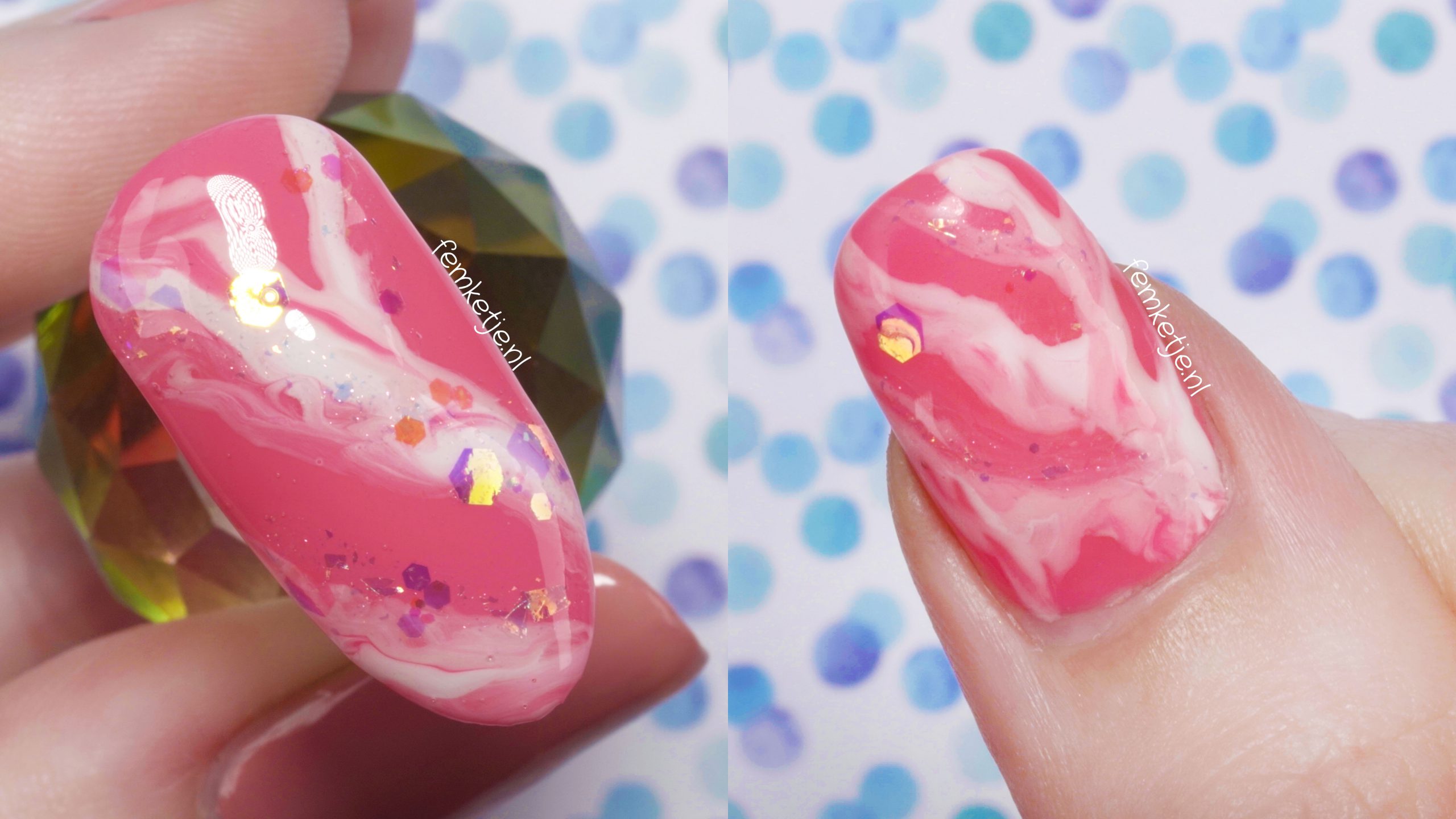 Rosy Pink Marble with White Summer Pedicure Gel Nail Stickers | Bold and  Beautiful - 3619 |
