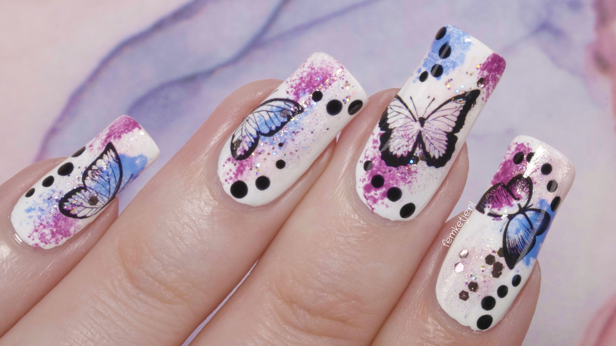 Handpainted Butterfly nail trends gel polish spring summer 2019 nail art   YouTube  Butterfly nail art Nail art Butterfly nail